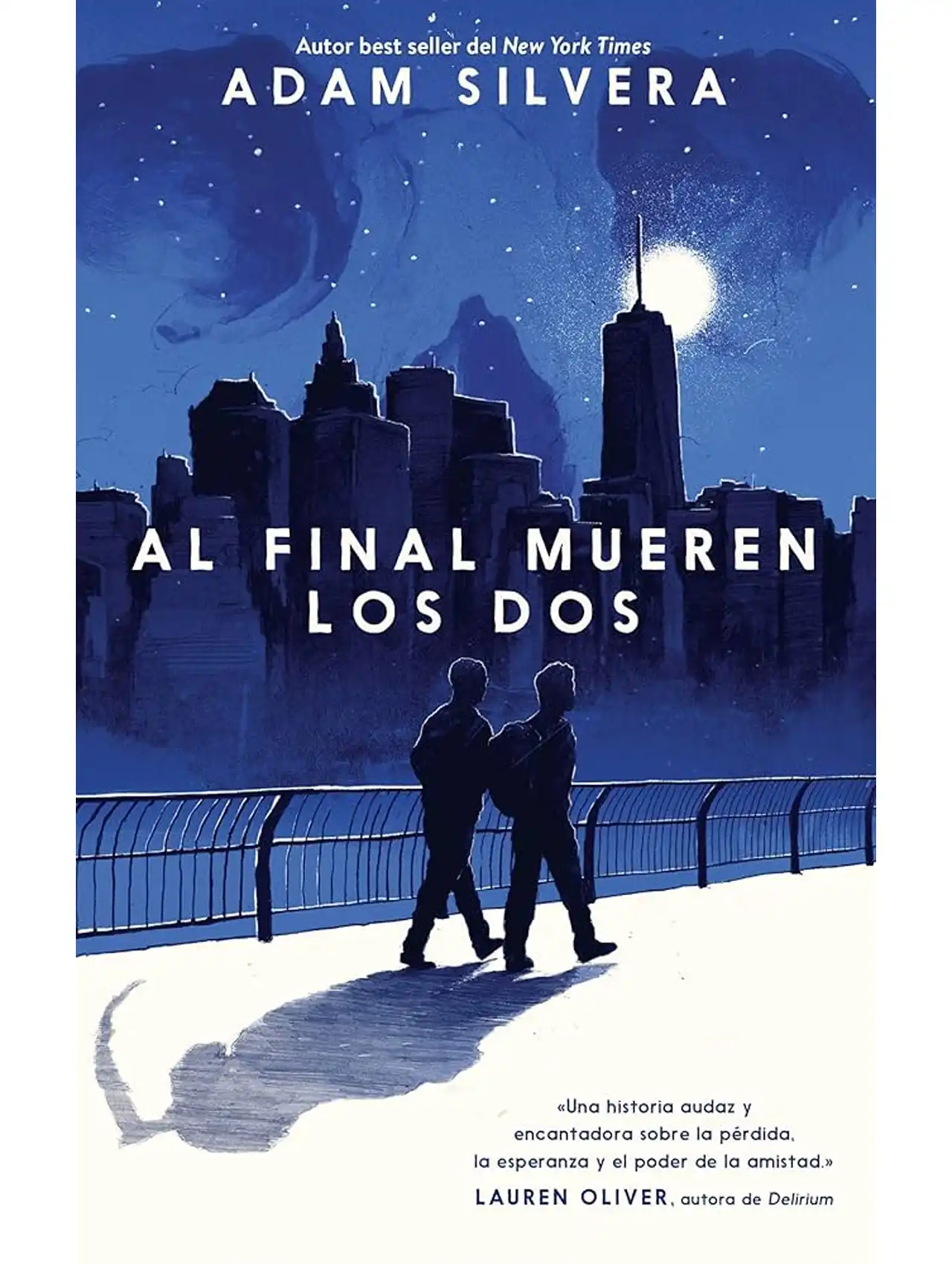Portada del libro "Al final mueren los dos" de Adam Silvera, una historia profunda y conmovedora de libros de romance juvenil.