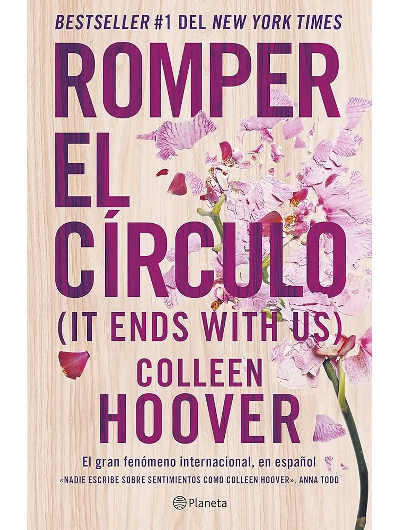 Portada del libro "Romper el círculo (It Ends With Us)" de Colleen Hoover, ideal para fans de libros de romance juvenil con carga emocional.
